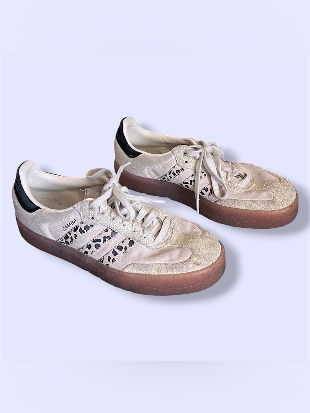 ADIDAS Women’s Samba Sambae Cream Leopard Shoes 🐆